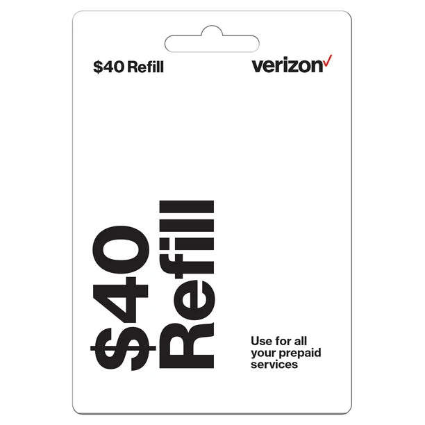 Verizon Wireless Prepaid Refill Top Up PrePaid Phone Zone