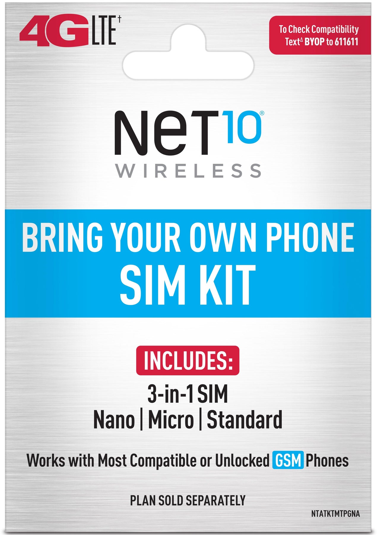 Net10 Replacement Sim Card Kit PrePaid Phone Zone