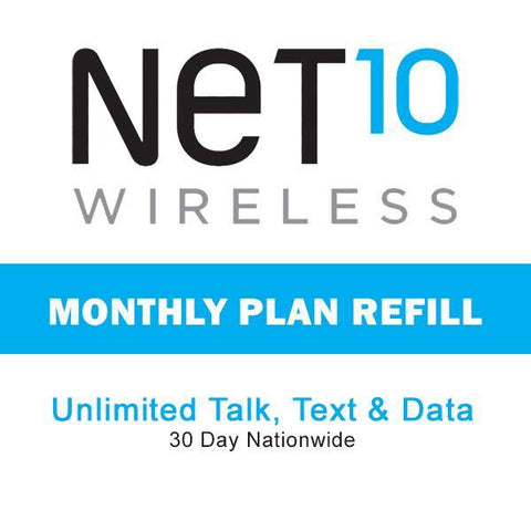 Net10 Wireless Monthly Plan Refill - PrePaid Phone Zone