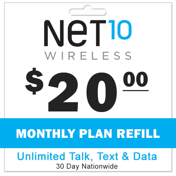 Net10 Wireless Monthly Plan Refill – PrePaid Phone Zone