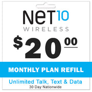 Net10 Wireless Monthly Plan Refill